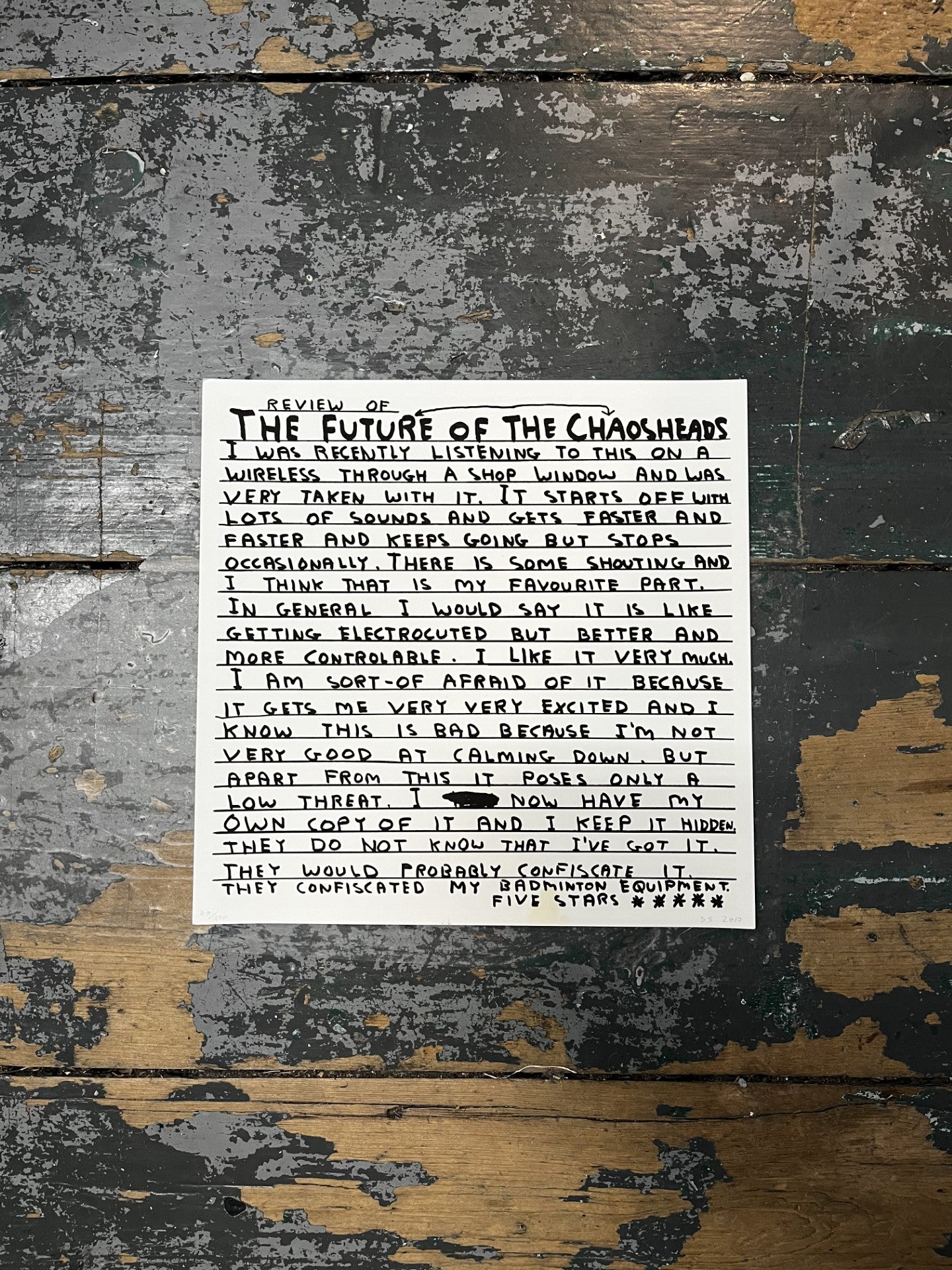 anniversary limited edition print - David Shrigley ‘The Chaos’